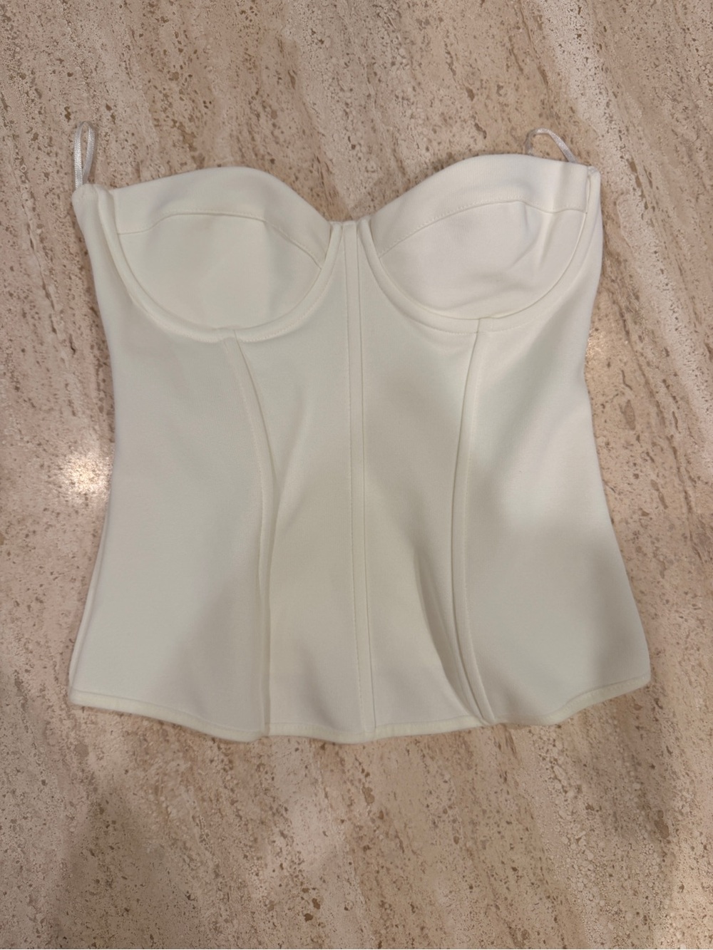 Zara Strapless Corset Top - Ivory/Cream